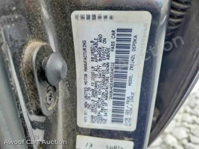 2009 Toyota Corolla 1NXBU40E49Z064012 — Copart auction photo 12