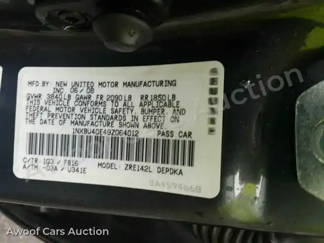 2009 Toyota Corolla 1NXBU40E49Z064012 — Manheim auction photo 6