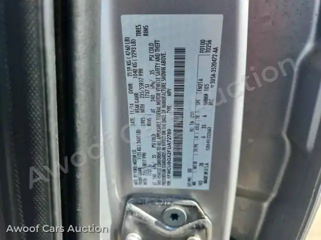 2015 Ford Escape 1FMCU9GX2FUA72789 — Copart auction photo 13