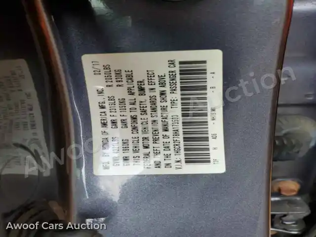 2017 Honda Accord 1HGCR2F78HA173503 — Copart auction photo 12