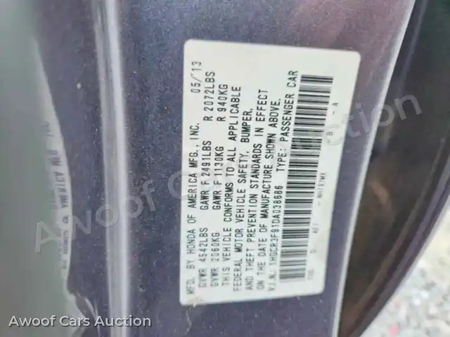 2013 Honda Accord 1HGCR3F91DA038686 — Copart auction photo 12