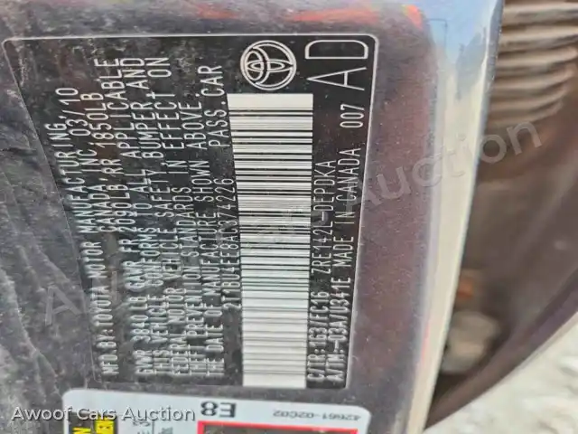 2010 Toyota Corolla 2T1BU4EE8AC374226 — Copart auction photo 12