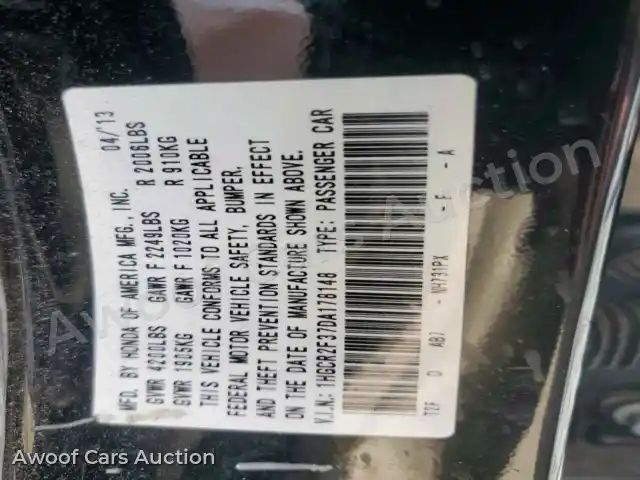 2013 Honda Accord 1HGCR2F37DA178148 — Copart auction photo 12