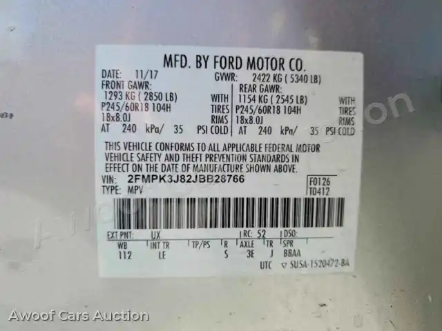2018 Ford Edge 2FMPK3J82JBB28766 — Copart auction photo 13