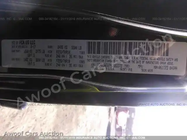 2017 Jeep Wrangler Unlimited 1C4BJWEG7HL683372 — Iaai auction photo 9