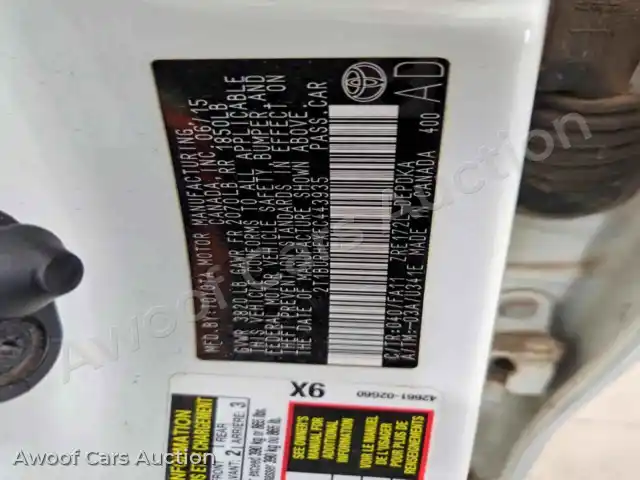 2015 Toyota Corolla 2T1BURHEXFC443935 — Copart auction photo 13