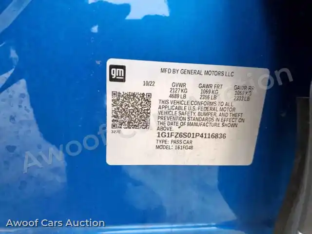 2023 Chevrolet Bolt 1G1FZ6S01P4116836 — photo 12 de la vente Copart