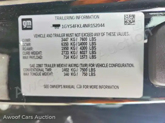 2022 Cadillac Escalade 1GYS4FKL4NR152044 — hoton gwanjo Copart na 13