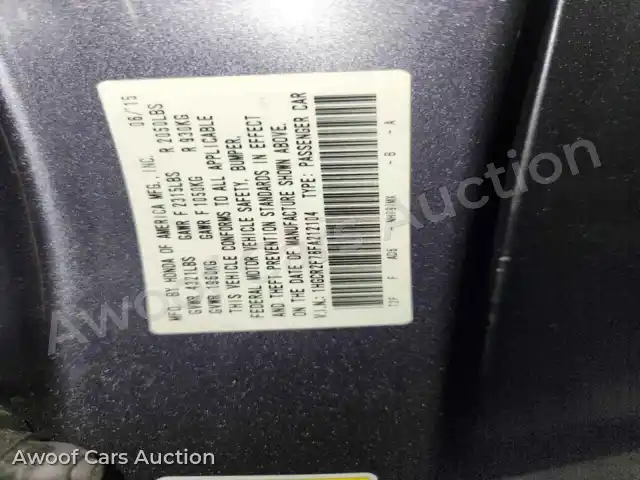 2015 Honda Accord 1HGCR2F78FA212104 — Copart auction photo 13