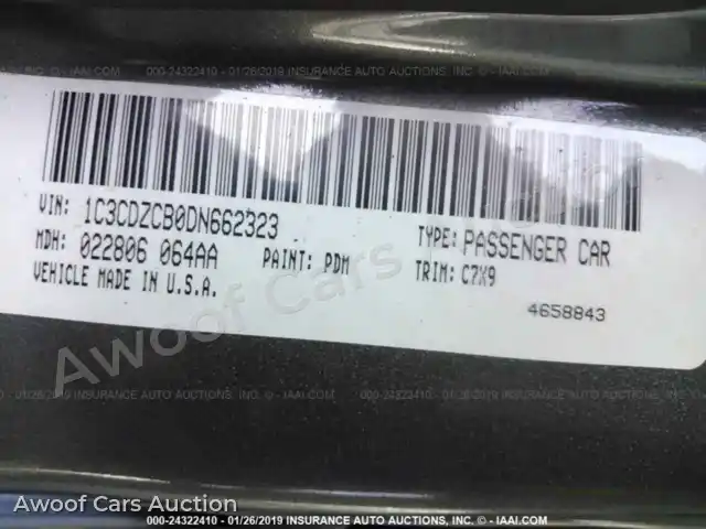 2013 Dodge Avenger 1C3CDZCB0DN662323 — Iaai auction photo 9