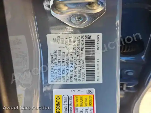 2024 Honda Civic 2HGFE1F97RH304007 — Copart auction photo 12