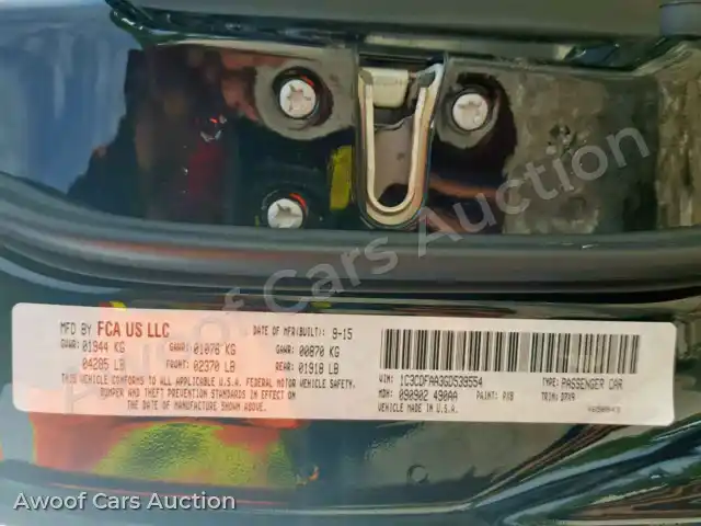 2016 Dodge Dart 1C3CDFAA3GD539554 — Copart auction photo 10