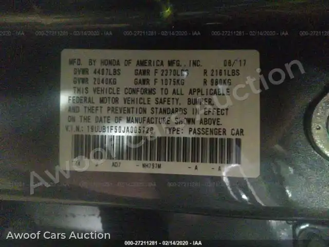 2018 Acura TLX 19UUB1F50JA005720 — Iaai auction photo 9