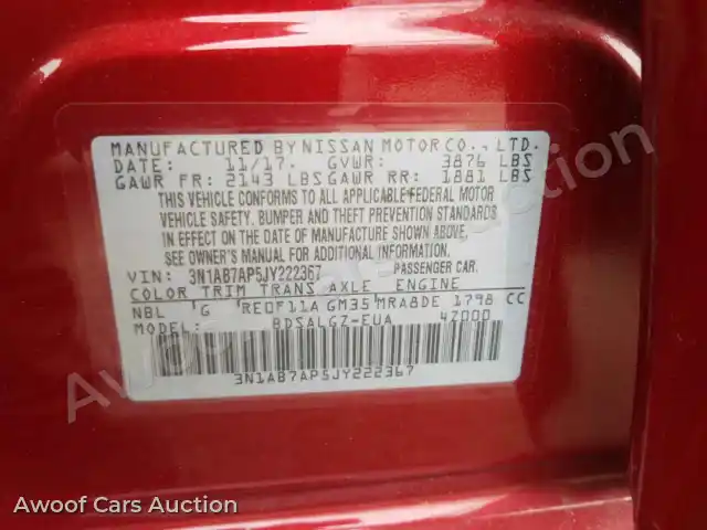 2018 Nissan Sentra 3N1AB7AP5JY222367 — Copart auction photo 10