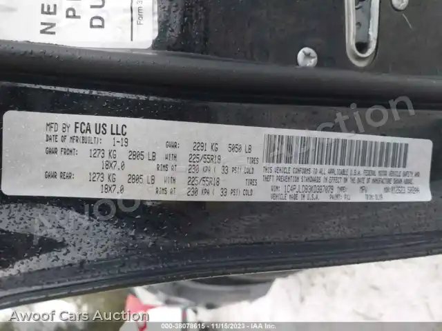 2019 Jeep Cherokee 1C4PJLDB3KD387079 — Iaai auction photo 6