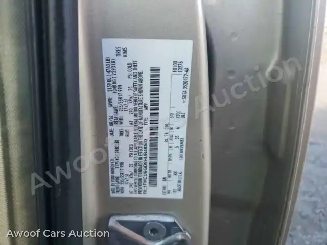 2017 Ford Escape 1FMCU9GD9HUB48503 — Copart auction photo 12