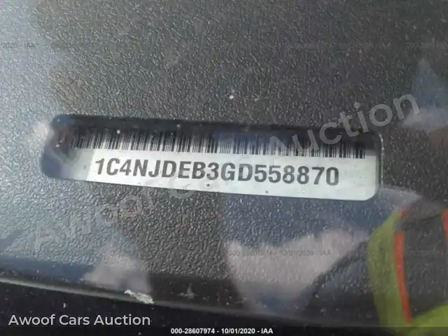 2016 Jeep Compass 1C4NJDEB3GD558870 — Iaai auction photo 9