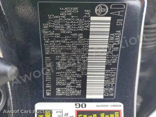 2015 Toyota Corolla 2T1BURHE5FC365032 — Copart auction photo 12