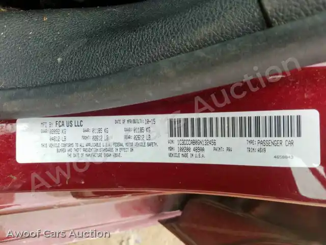 2016 Chrysler 200 1C3CCCAB0GN132456 — Copart auction photo 10