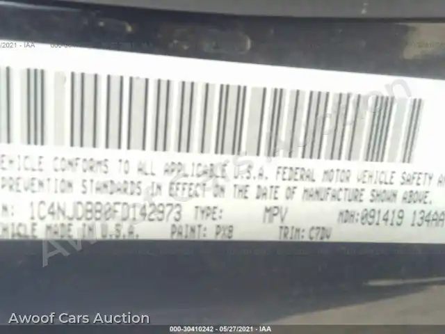 2015 Jeep Compass 1C4NJDBB0FD142973 — Iaai auction photo 9