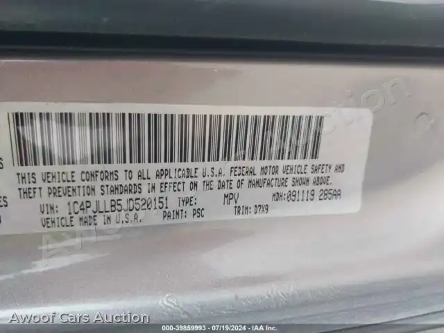 2018 Jeep Cherokee 1C4PJLLB5JD520151 — Iaai auction photo 9
