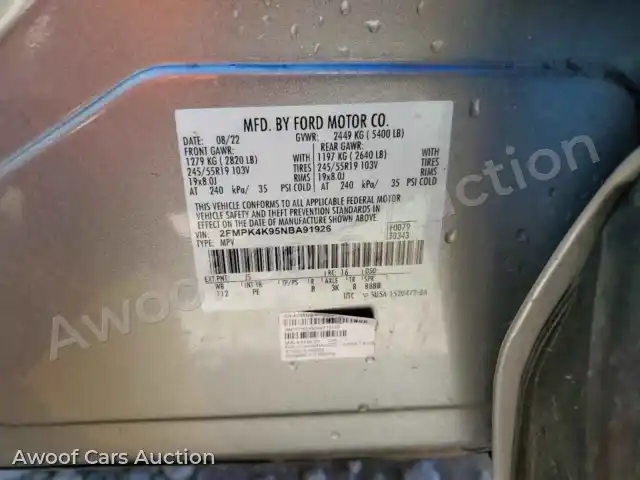 2022 Ford Edge 2FMPK4K95NBA91926 — Copart auction photo 13