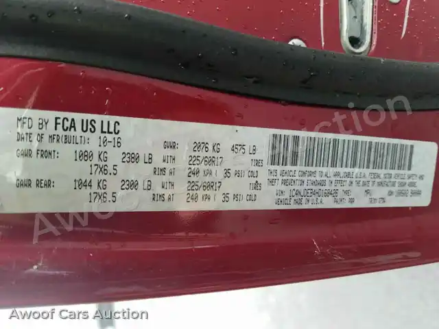 2017 Jeep Compass 1C4NJDEB4HD168426 — Manheim auction photo 6
