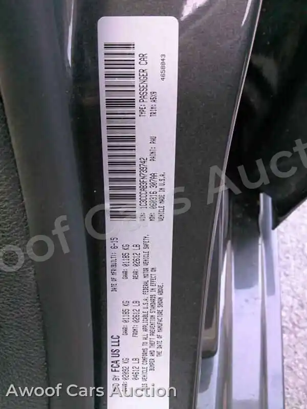 2015 Chrysler 200 1C3CCCAB3FN739742 — Manheim auction photo 6