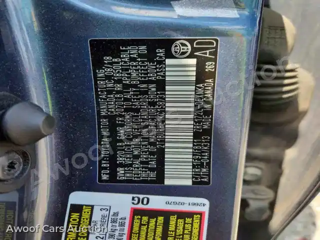 2019 Toyota Corolla 2T1BURHE1KC158731 — Copart auction photo 12
