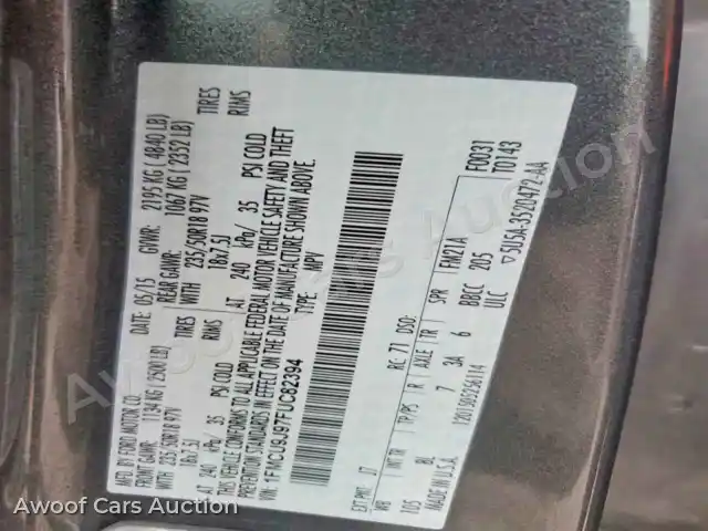 2015 Ford Escape 1FMCU9J97FUC82394 — Copart auction photo 13