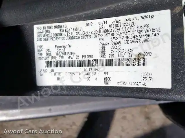 2014 Ford Fiesta SE 3FADP4EJ4EM196749 — Copart auction photo 10