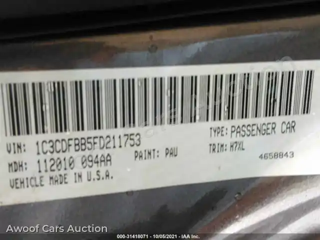 2015 Dodge Dart 1C3CDFBB5FD211753 — Iaai auction photo 9