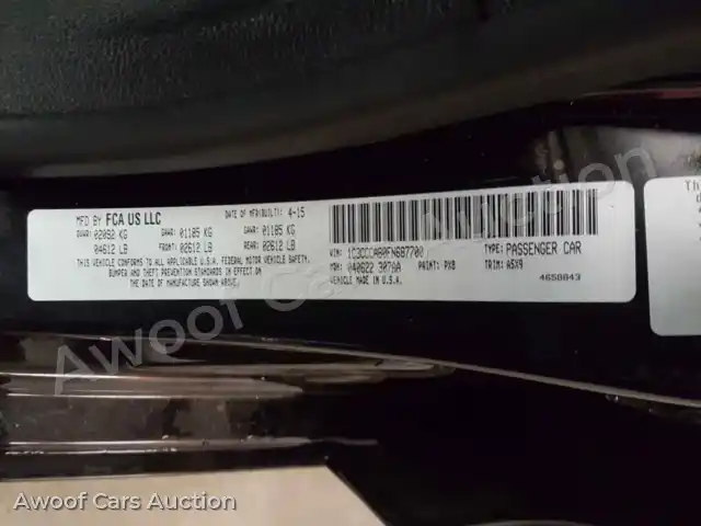 2015 Chrysler 200 1C3CCCAB0FN687700 — photo 10 de la vente Copart