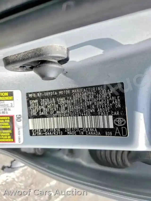 2014 Toyota Corolla 2T1BURHE5EC014460 — Copart auction photo 12
