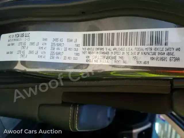 2015 Jeep Cherokee 1C4PJLCS9FW643446 — Copart auction photo 10
