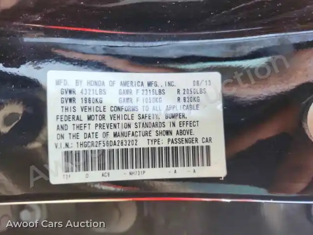 2013 Honda Accord 1HGCR2F56DA283202 — Copart auction photo 12