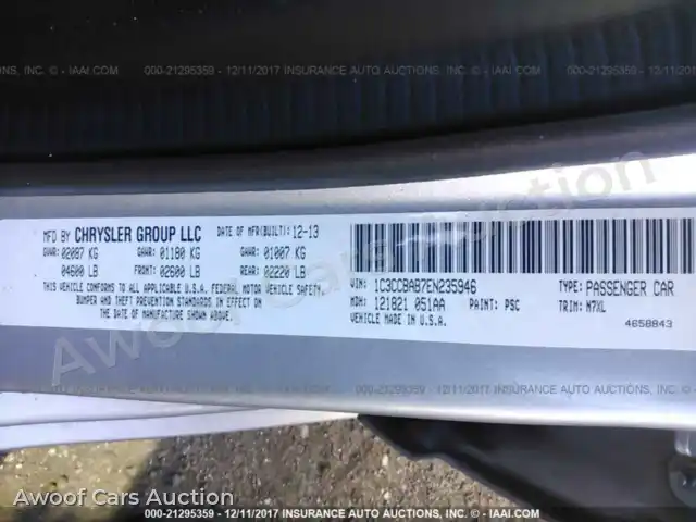 2014 Chrysler 200 1C3CCBAB7EN235946 — Iaai auction photo 9