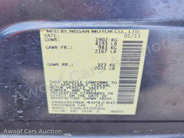 2013 Nissan Leaf 1N4AZ0CP8DC409280 — Copart auction photo 13