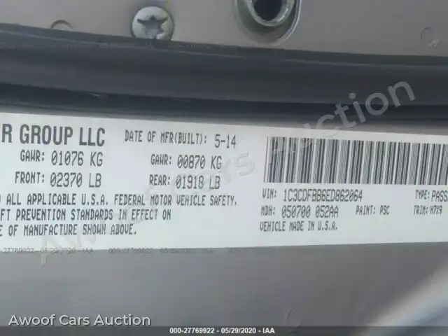2014 Dodge Dart 1C3CDFBB6ED862064 — Iaai auction photo 9