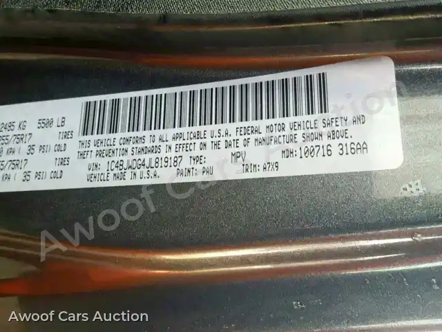 2018 Jeep Wrangler Unlimited 1C4BJWDG4JL819187 — Copart auction photo 10