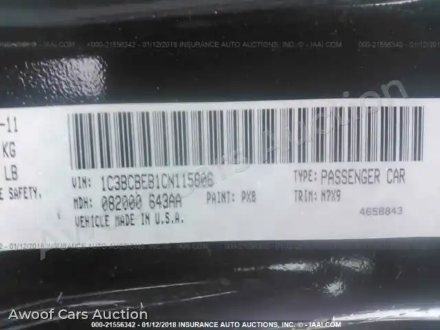 2012 Chrysler 200 1C3BCBEB1CN115806 — Iaai auction photo 9