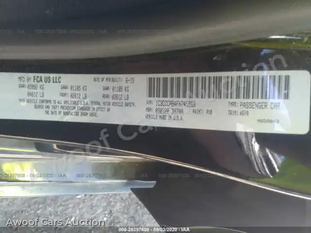 2015 Chrysler 200 1C3CCCAB4FN745968 — Iaai auction photo 9