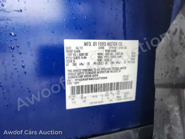 2013 Ford Explorer 1FM5K8F84DGA73568 — Copart auction photo 13