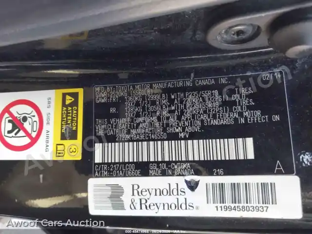 2014 Lexus RX 350 2T2ZK1BA9EC146550 — Iaai auction photo 9