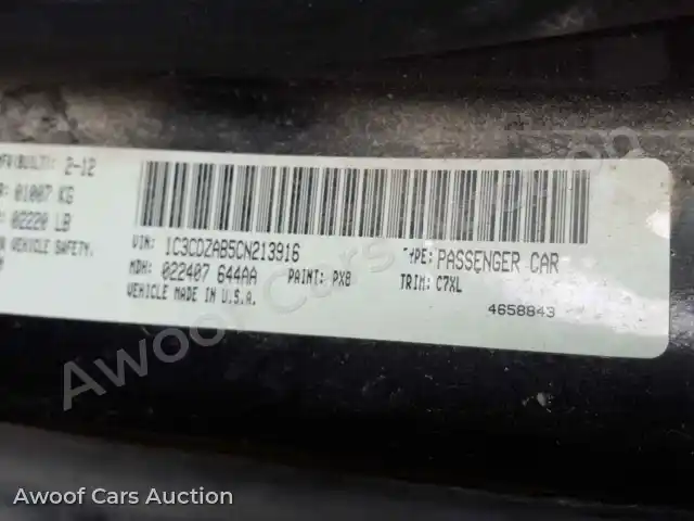 2012 Dodge Avenger 1C3CDZAB5CN213916 — photo 10 de la vente Copart