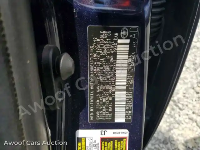 2012 Toyota Corolla 2T1BU4EE5CC912951 — Copart auction photo 12