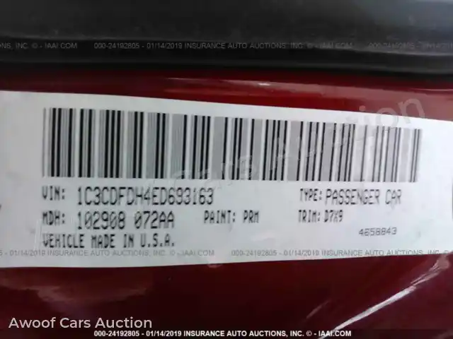2014 Dodge Dart 1C3CDFDH4ED693163 — Iaai auction photo 9