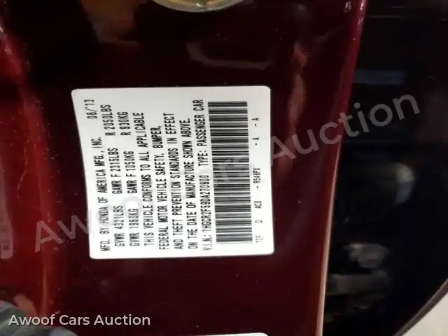 2013 Honda Accord 1HGCR2F59DA270900 — Copart auction photo 13