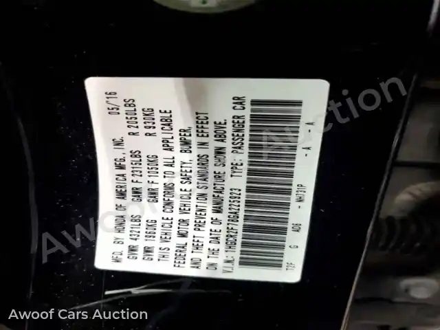 2016 Honda Accord 1HGCR2F78GA225923 — Copart auction photo 12