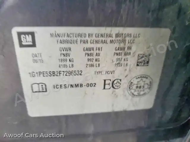 2015 Chevrolet Cruze 1G1PE5SB2F7296532 — Copart auction photo 12